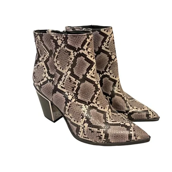 Women’s CIRCUS By SAM EDELMAN Snakeskin Heeled Boots Booties - Picture 3 of 8